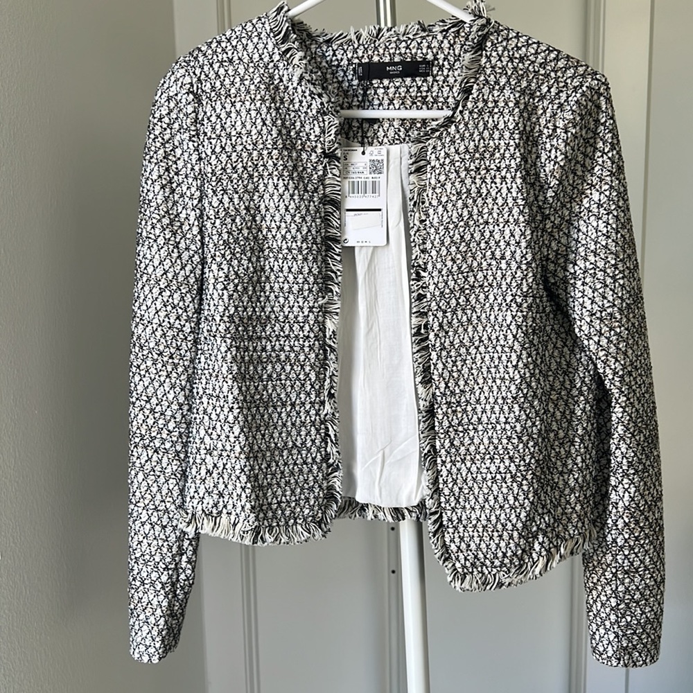 MANGO Tweed Jacket US XS